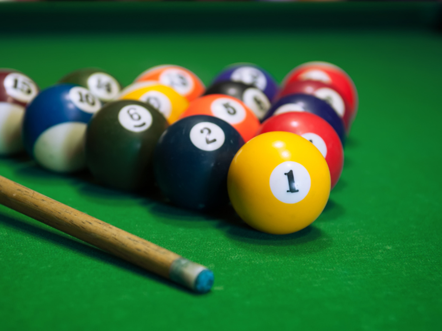 billiard balls close up