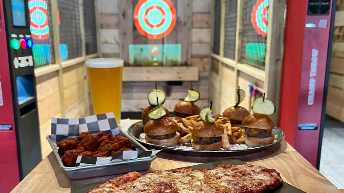 axe throwing and food