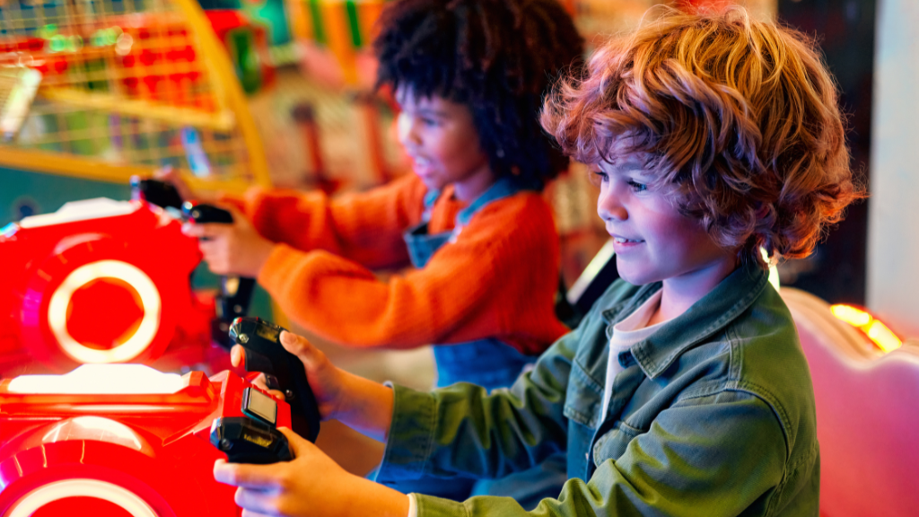 Kids birthday in arcade